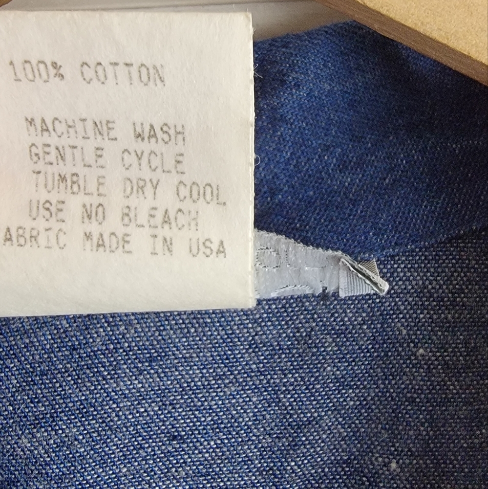 Vintage Carol Anderson Denim, Plaid Button Front Belted Dress Women's 5/6 USA - Picture 7 of 15